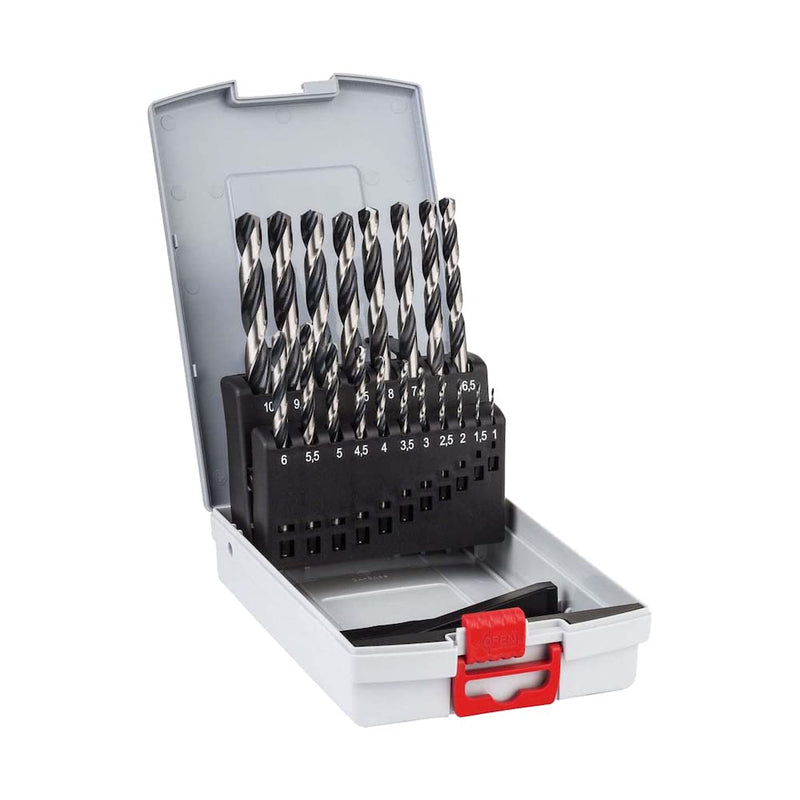 [Australia - AusPower] - Bosch Professional 19-Piece PointTeQ HSS Twist Drill Bit Set (for Metal, ProBox, Drill Driver Accessories) Ø 1-10 mm 