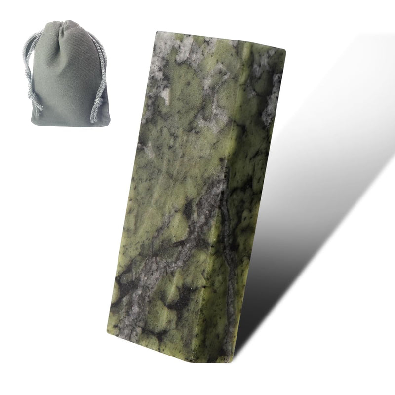 [Australia - AusPower] - CBRIGHT Knife Sharpening Stone 1PC 10000# Whetstone Mini Final Fine Polished Natural Green Sharpener Oilstone (2 x 0.8 x 0.4 Inch) 