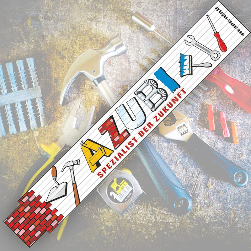 [Australia - AusPower] - 2 Metre Ruler with Inscription | Saying - Azubi, Specialist of the Future - 2 m Folding Rule Gift for Men Craftsmen DIY Birthday Wood Trainee, Specialist of the Future 