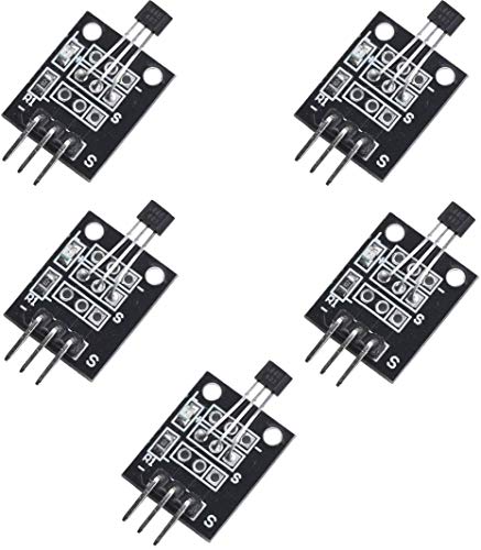 ARCELI 5pcs Hall Effect KY-003 Magnetic Sensor Module DC 5V for Arduino PIC AVR Smart Cars