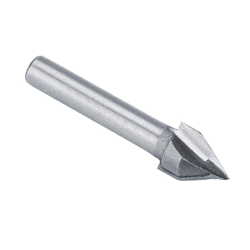 [Australia - AusPower] - Milling Cutter Tungsten Steel CNC Engraving Sharp V-Groove Bit End Mill 60 Degree CNC Milling Cutter 6 mm Shank 10 mm Cutter Diameter Three-Dimensional Sign Manufacturing Engraving Bit Woodworking 