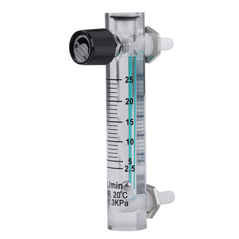 Gas Flow Meter, Tester and Detectors, Air Flow and Anemometer Flow Meter 2.5-25LPM Flow Meter with Control Valve for Oxygen / Air / Gas
