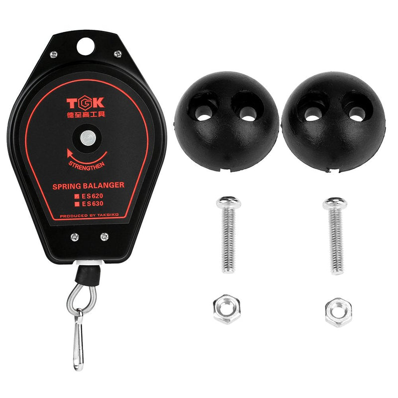 [Australia - AusPower] - Retractable Spring Balancer Holder Hanging Capacity 0.6 ~ 2.0 kg ES620 Balancer Spring Pull (Black) 