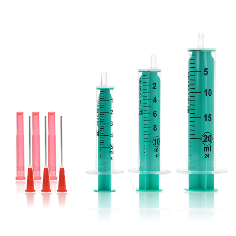 [Australia - AusPower] - Horn Medical Syringes Set for Hobby & DIY, with Blunt Needles, Set of 3 (5ml, 10ml, 20ml Syringe & 3x Cannula) 5ml, 10ml, 20ml Spritze & 3x Kanüle 