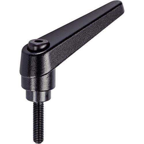 [Australia - AusPower] - HALDER 24400.0464 Adjustable Clamping Lever, Black, d1=22 mm/d2=M10/L1=32mm d1=22 mm / d2=M10 / l1=32 mm 