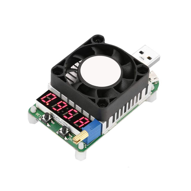 [Australia - AusPower] - Akozon USB Load Tester Module USB Energy Meter Tester Electronic Load LD25 USB Electronic Load Digital Display Battery Test Adjustable Resistance Voltage Current Meter 
