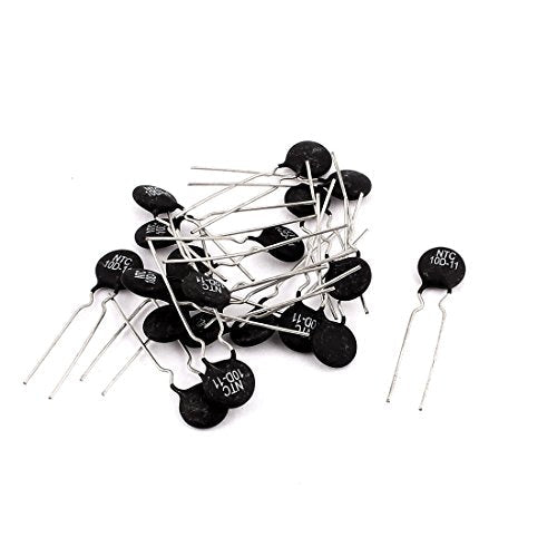 sourcing map Thermistor NTC 10D-11 10Ohm +/-10% Pack of 20