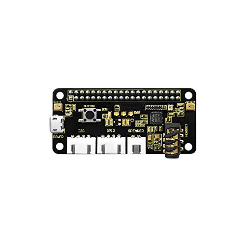 keyestudio ReSpeaker 2-Mics Pi HAT Smart Voice Dual Microphone Expansion Board Base on wm8960 for Raspberry Pi Zero/3B/2B/B+, Raspberry Pi HAT, Raspberry Pi Expansion Board raspberry pi respeaker