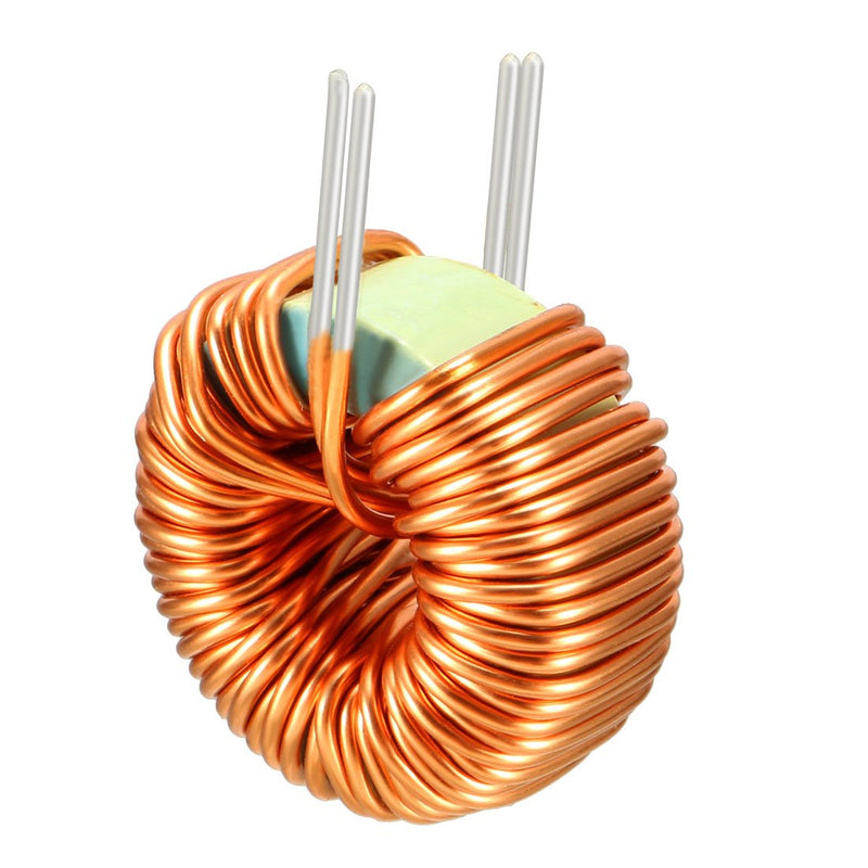 sourcing map Horizontal Toroid Magnet Inductor Monolayer Wire Wind Winding 50uH 20A Coil 1Pcs 50uH 20A