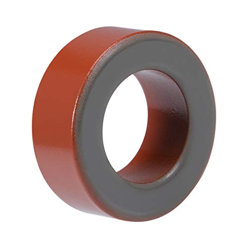 sourcing map Toroidal Core Red Grey 26.8 x 45.2 x 17 mm Ferrite Ring Iron Powder Toroid