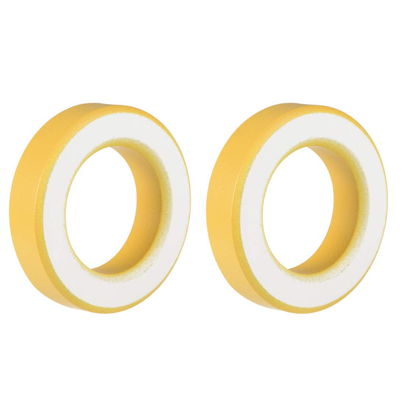 [Australia - AusPower] - sourcing map 2 pieces 35.4 x 57.7 x 14 mm ferrite ring iron powder toroid cores yellow white de 