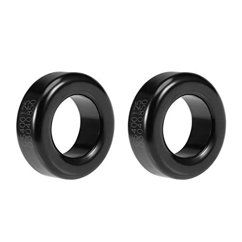 sourcing map 2 pieces 23.5 x 40.5 x 14.7 mm ferrite ring iron powder black | toroidal cores
