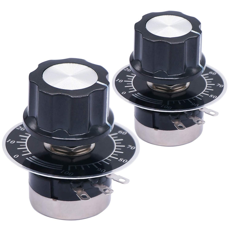 [Australia - AusPower] - Taiss RV24YN20S 500 ohm Potentiometer B501 Single Turn Potentiometer for Speed Control of Inverters Motor Speed Control + 2 Pieces A03 and Selectors (B501,500 Ohm) B501 500 ohm 