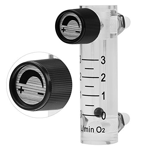 Gas Flow Meter, Gas Flowmeter 0-3LPM Flow Meter with Control Valve for Oxygen/Air/Gas etc., Pressure ≤ 0.6 MPa, with 8 mm Barb