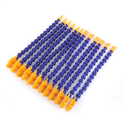 [Australia - AusPower] - Coolant Hose, 12 Pieces Coolant Pipe Plastic Flexible Water Oil Coolant Pipe Hose Flat and Round Nozzle Water and Oil Coolant Hose Thread Durite and Hose Coolant 