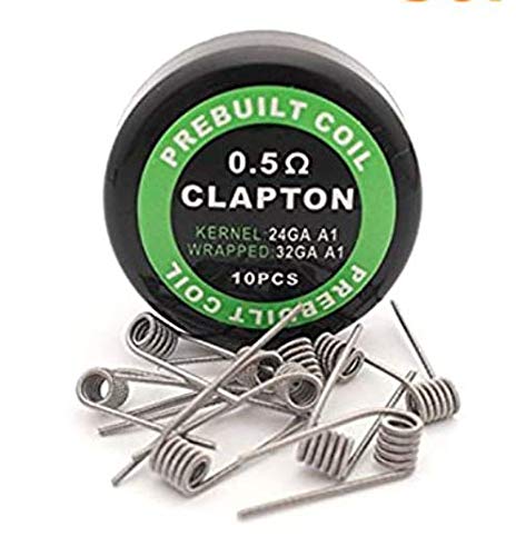 Alien Clapton Bobbins Prefabricated Wire Spools Kanthal A1 Fused Clapton Hive Turned Quad Tiger 0.45 0.36 50 x Clapton Coils 0.5 Ohm 50