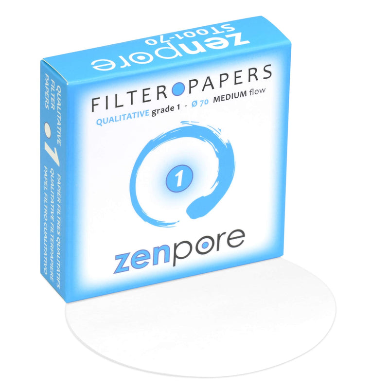 7 cm Laboratory Filter Paper, Quality Standard Grade 1 - Medium Flow 70 mm (100 Discs) 7cm Durchmesser