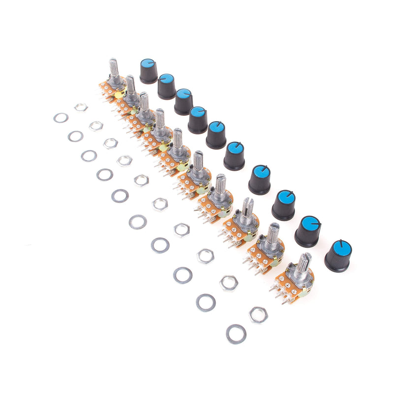 [Australia - AusPower] - ANGEEK WH148 B50K Dual Stereo 6-Pin Potentiometer with Nuts and Discs Pack of 10 
