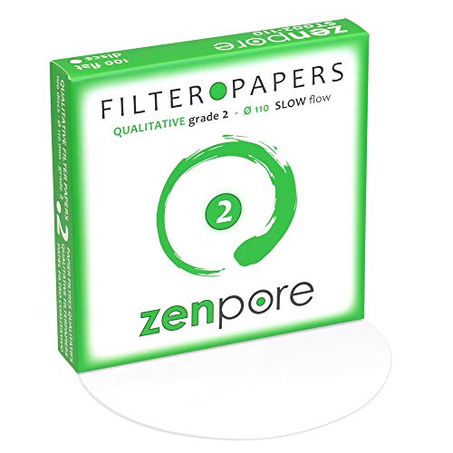 11 cm Laboratory Filter Paper, Quality Standard Grade 2 - Slow Flow 110 mm (100 Discs) 11cm Durchmesser