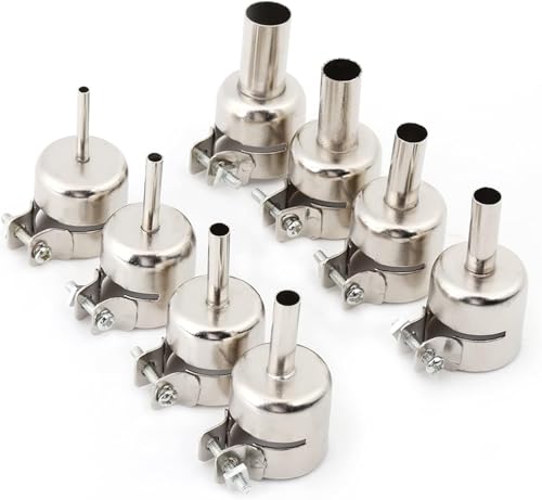 8 Pieces/Set Heat Gun Nozzle Kits Mouth Tips for Hot Air Soldering Station Repair Tools