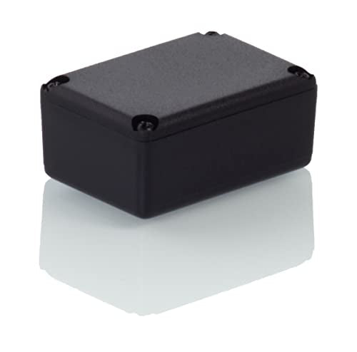 ABS plastic housing with lid, multi-purpose housing, module housing. black T1: 40 X 28 X 18 mm