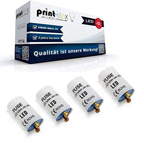 Print-Klex GmbH & Co.KG Compatible 4 x LED Fluorescent Tube Starter Kit T5 G5 / T8 G13 4 pcs (pack of 1)