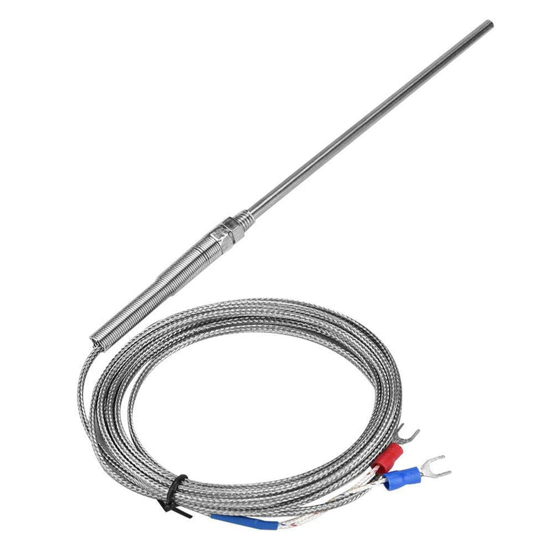 [Australia - AusPower] - Thermocouple Sensor Probe Type K Thermocouple M8 Thread Galvanised Temperature Sensor 8 mm Diameter Thread 0-400 °C (3M) 
