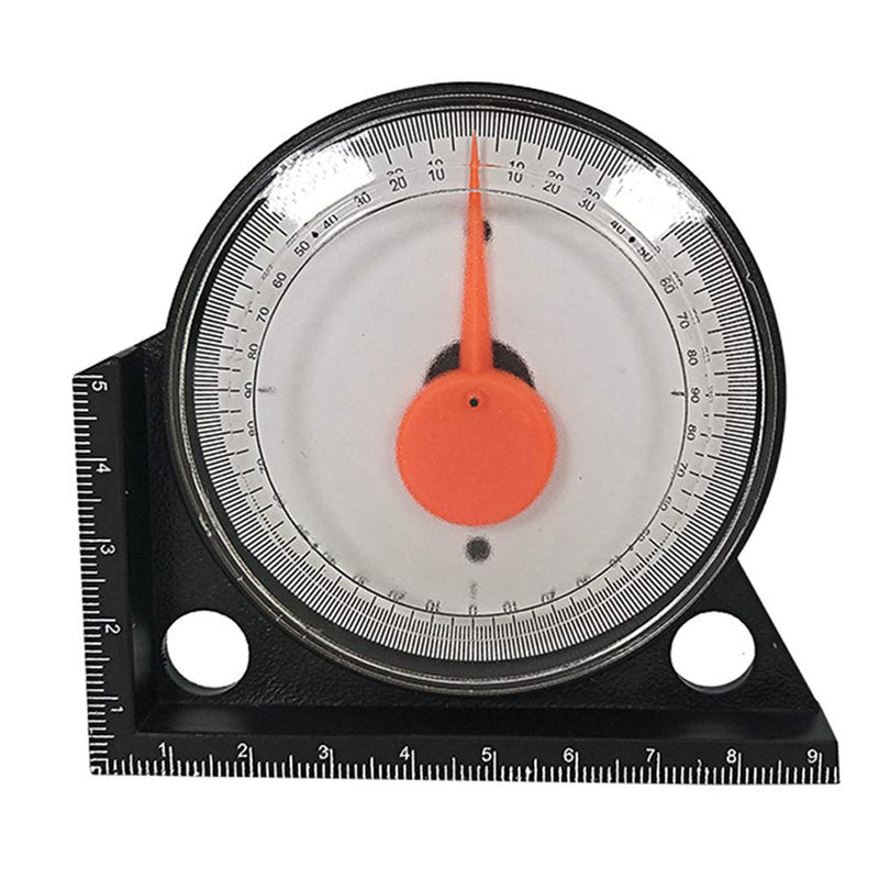 [Australia - AusPower] - Protractor High Precision Mini Slope Measuring Device Inclinometer Multifunctional Tilt Level Ruler Magnetic Pointer Angle Meter (9.5 x 9.5 cm) 9,5x9,5 cm 