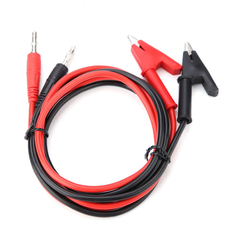 [Australia - AusPower] - P1040 2 Copper 4 mm Banana Plug to Crocodile Clamp 15A Banana Plug to Crocodile Clamp Cable 1 m for Testing the Probe 