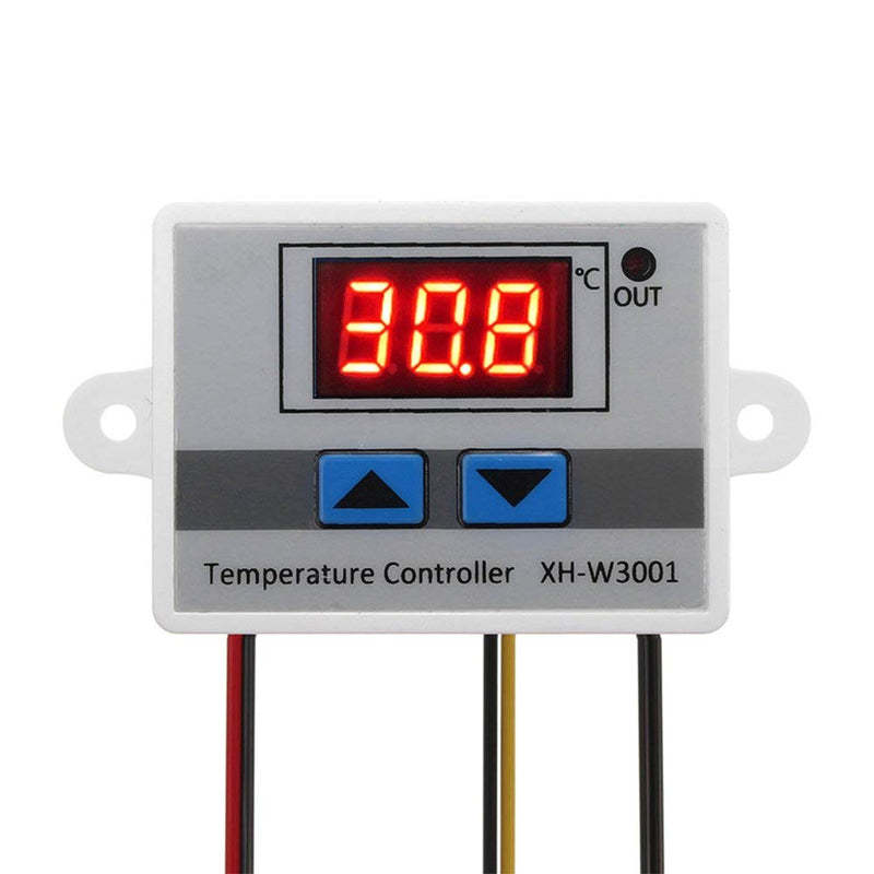 ARCELI Digital LED Temperature Controller Module, XH-W3001 Thermostat Switch with Waterproof Probe, Programmable Heating Cooling Thermostat (12V)