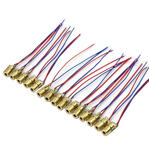 CESFONJER Mini 3 V Laser Diode Laser Module Laser Dot Laser Dot Laser Diode Module Head Diode 650 nm 6 mm Pack of 15