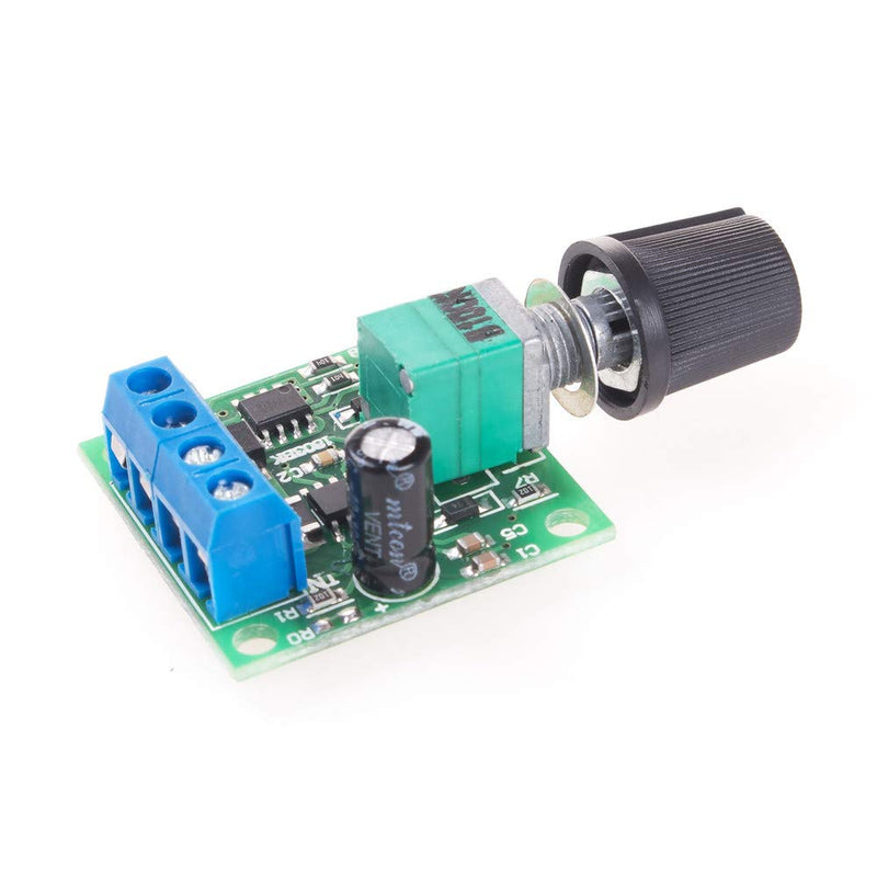 [Australia - AusPower] - ANGEEK 2A PWM Speed Controller DC 1.8V 3V 5V 6V 12V Potentiometer Adjustable Driver Switch with Button 