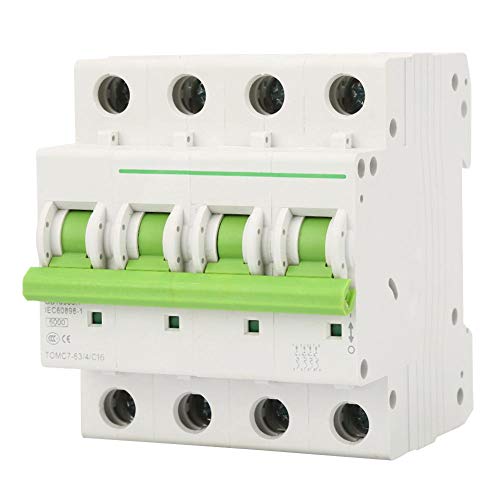 [Australia - AusPower] - TOMC7-63 4P C-Type 6KA Circuit Breaker Leak Protection Air Switch 380V / 415V AC, #-03. 16A 