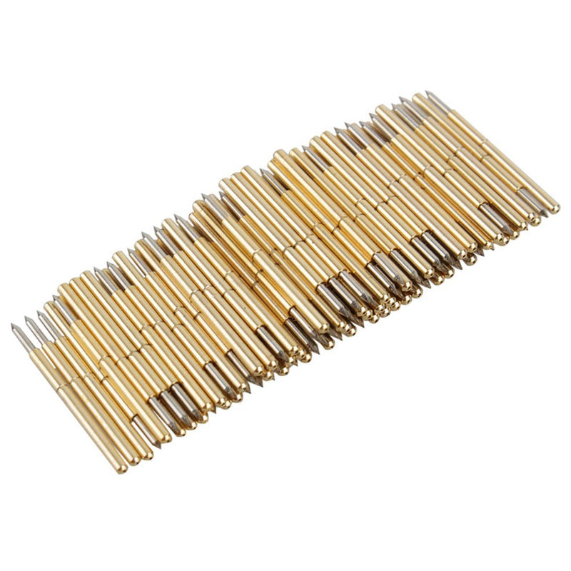 Pogo Pin Spring Contacts, High-Precision 1.02 mm Conical Head for Stable Connections, Spring Contact Set of 100 Pieces for Electronics Testers, PCB Prototyping, Quality Control and Hardware Development
