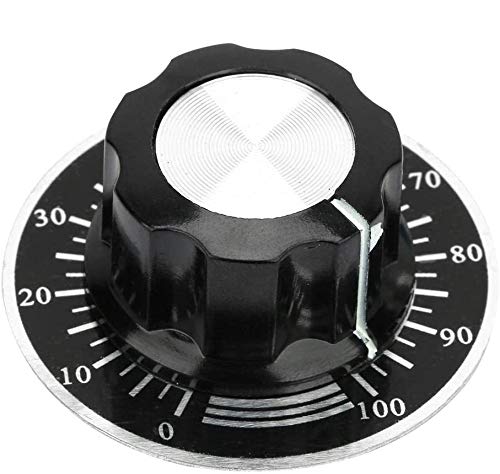 MF-A03 Potentiometer Knobs with Digital Dial Scale Plate Precise Adjustment for Electronics Projects DIY Crafters Pack of 5