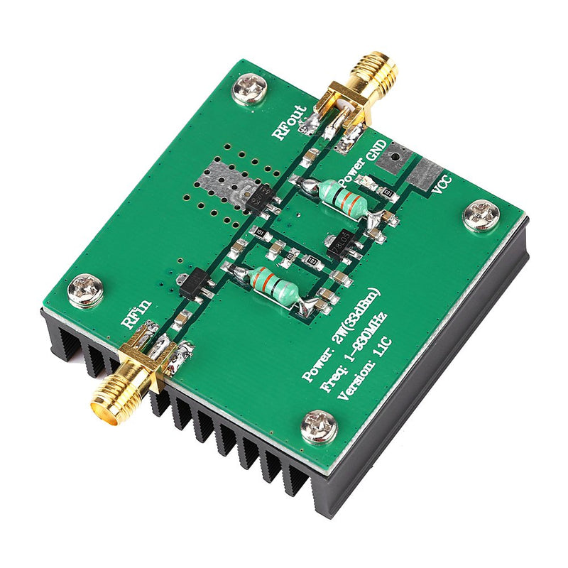 2W RF Amplifier Board 1-930MHz for Amateur Radio, Broadband RF VHF FM Transmitter with Power Amplifier for Radio Transmission and Communication Applications
