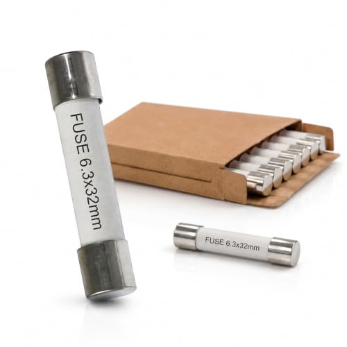 PeakTech 7606 – Fuse 800 mA / 1000 V 6.3 x 32 mm Ceramic Pack of 10 | Fuse 800 mA / 1000 V 6.3 x 32 mm for measuring devices, multimeters and other electronics 800mA / 1000V AC