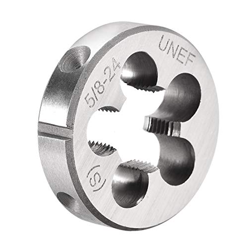 sourcing map Round Die UNF 5/8-24 American Cut Resistant | Thread cutting clamp, alloy tool steel thread repair tool