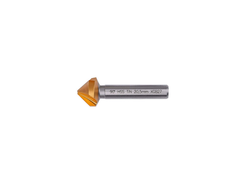 [Australia - AusPower] - GSR Professional 90° Countersink HSSG-TiN Countersink, Titanium Coating, Diameter 19.0 mm, Countersink Drill, Heat Resistant, Precise 90° HSSG TiN 19mm 