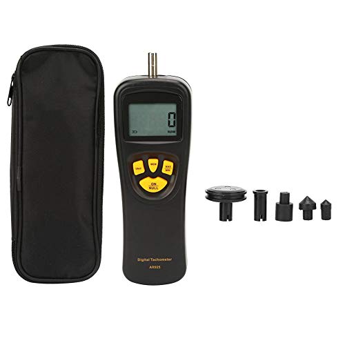 [Australia - AusPower] - Digital Tachometer, LCD Handheld Contact RPM Meter 0.5-19999 RPM, High Precision Test Counter with Max/Min/LAST Data Backlight Holding Functions 
