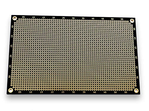 Double sided perforated grid board with round pads. 160 x 100mm black 1