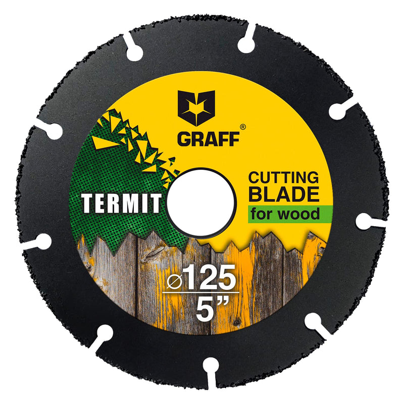 [Australia - AusPower] - Graff Termit Flex Disc for Wood 125 mm / 115 mm, Angle Grinder Wood Cutting Disc (Wood Carving Disc) for Wood Carving and Cutting Speedcutter Diameter 125 mm - wood cutting disc 