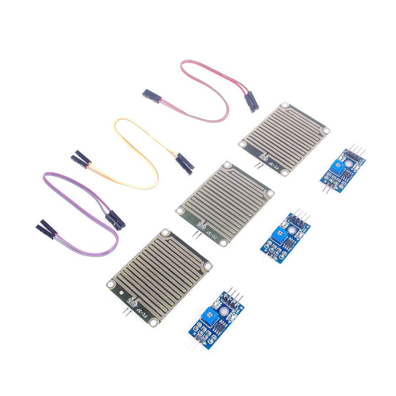 [Australia - AusPower] - ANGEEK Rain Sensor Raindrop Rain Sensor Module for Arduino Raspberry PI Pack of 3 
