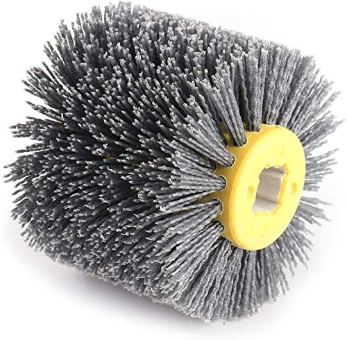 [Australia - AusPower] - Nylon Brush Polishing Brush, Wire Drawing Wheel Brush Polishing Disc Grit #120 Brush Flexible for Drill for Polishing Wire for Wood Brushes Machine Satin Machine Bristle Brush 