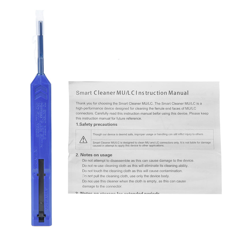 [Australia - AusPower] - Universal One-Click Fibre Optic Pen, Cleans for 2.5 mm SC/FC/ST and 1.25 mm LC/MU, Cleaning Tool for Fibre Optic Connectors (KOC-125 Fit for 1.25 mm), Network Analyzer, blue 