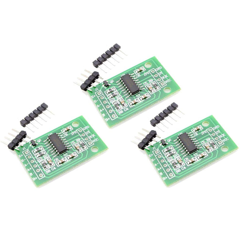 Hailege HX711 Weighing Sensor Dual-Channel 24 Bit Precision A/D Module Pressure Sensor Pack of 3