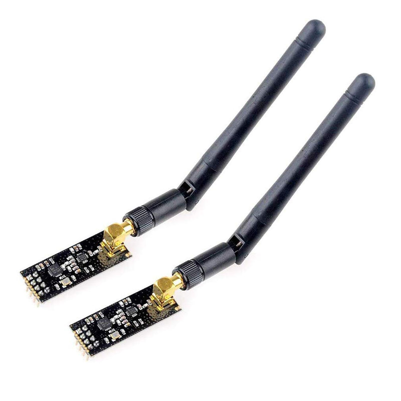 [Australia - AusPower] - Hailege 2pcs NRF24L01 + PA + LNA Wireless Transceiver RF Transceiver Module with SMA Antenna 2.4G 1100m Compatible 