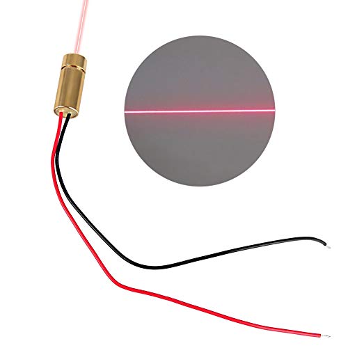 Focusable Laser Module, 2.8-5 V, 650 nm, 5 mW, 9 x 23 mm Diode Module, Red Dot Laser Head Measuring Tool (Line)