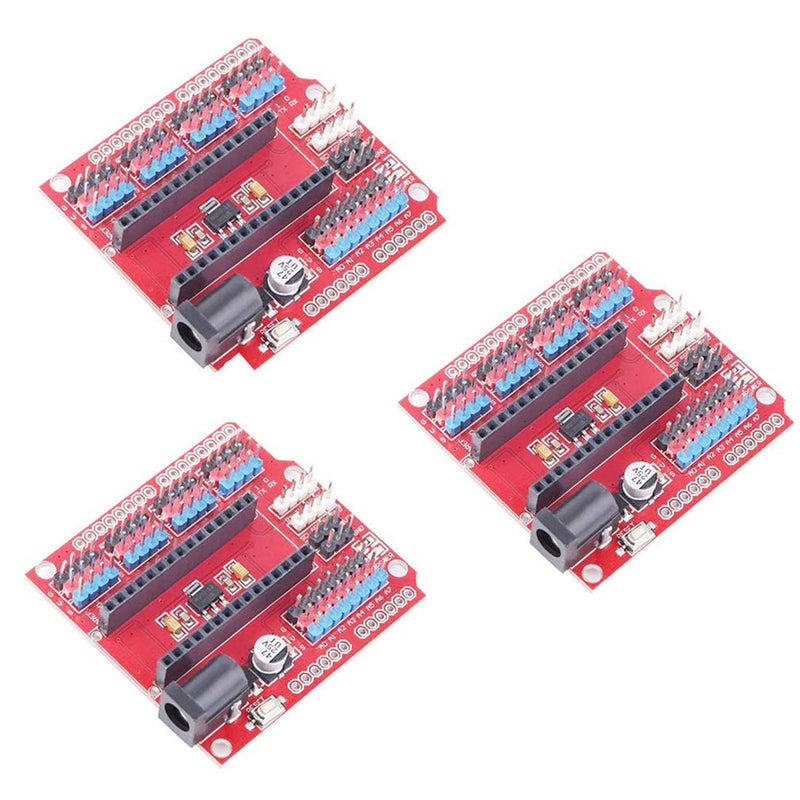 [Australia - AusPower] - Hailege 3pcs Nano IO Shield UNO R3 IO Shield I/O Expansion Card Added DC Power Meets Large Current Required for IO Shield UNO Nano 