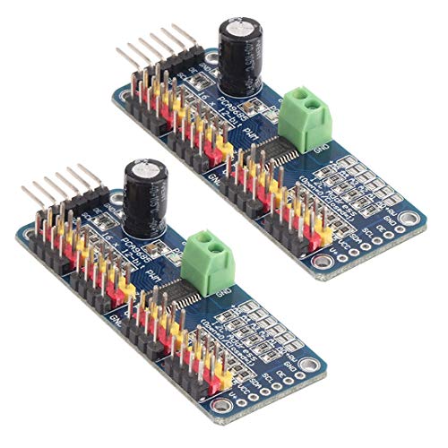 Hailege Robort PCA9685 16 Channel IIC I2C 12-Bit PWM Servo Motor Drive Module Set of 2